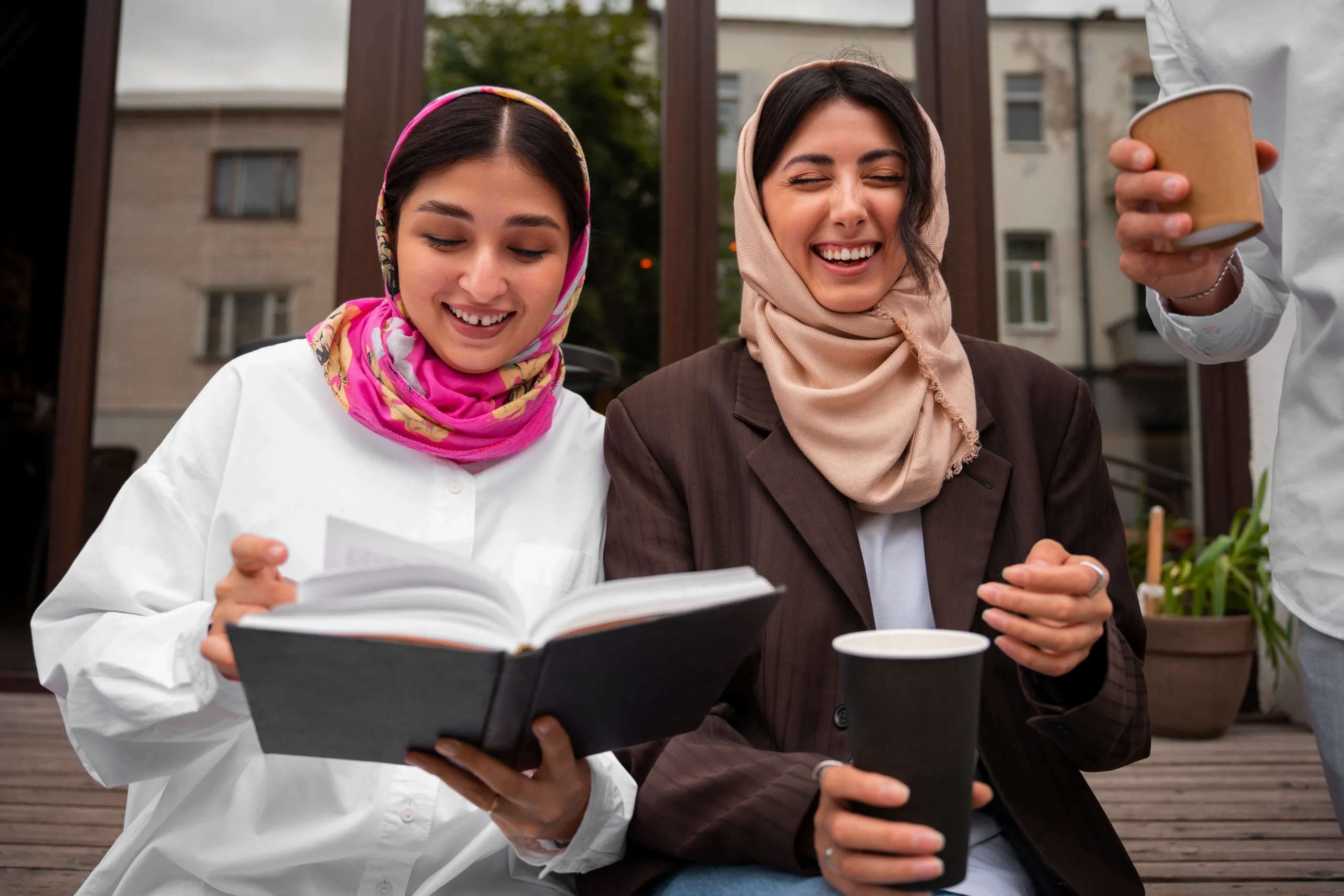 front view happy women reading 11zon scaled